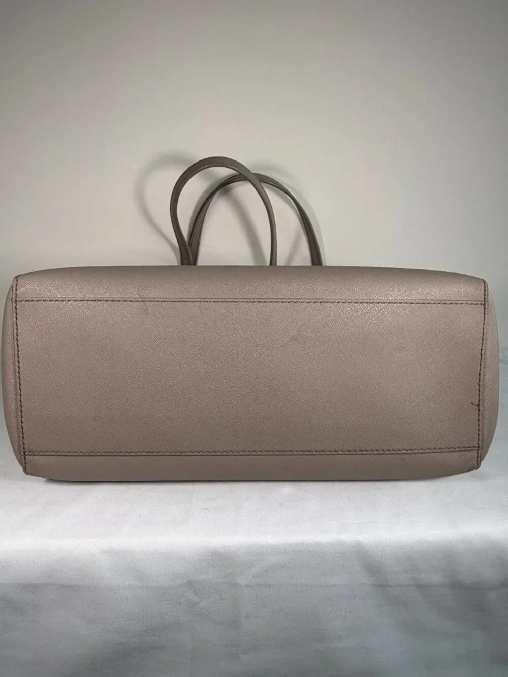 TORY BURCH York Buckle Taupe Leather Tote and Matching Wallet